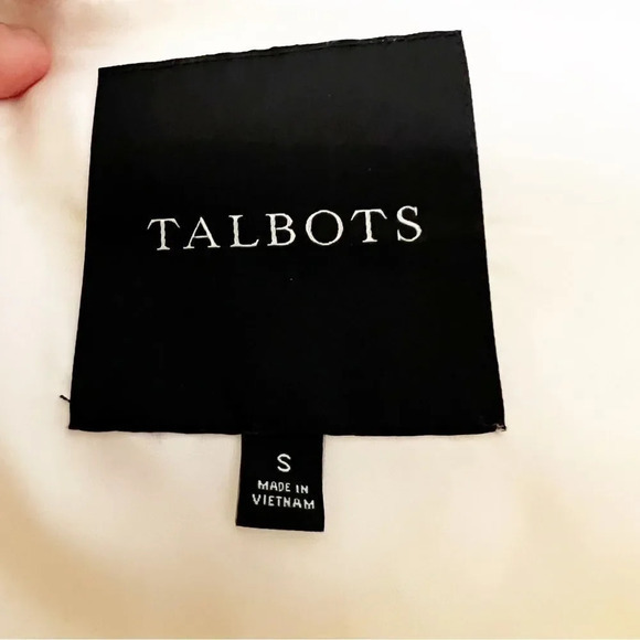 Talbots Off White Down Filled Puffer Vest Size Small Zip Front Winter Wear Ski - Picture 3 of 7